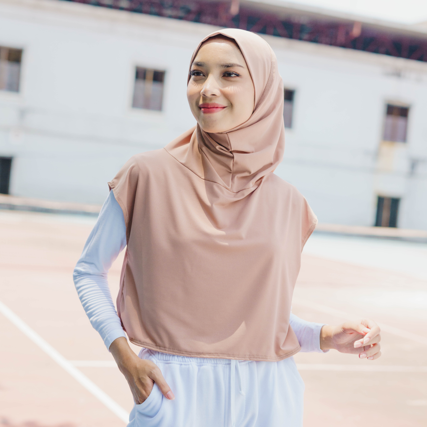 Shanum Hijab Sport Jersey Mocca