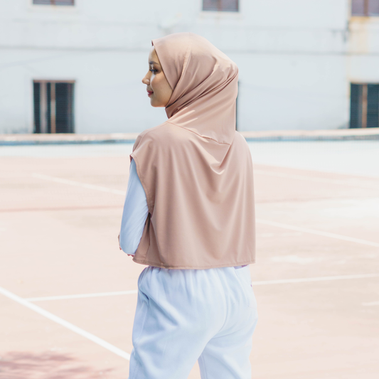 Shanum Hijab Sport Jersey Mocca