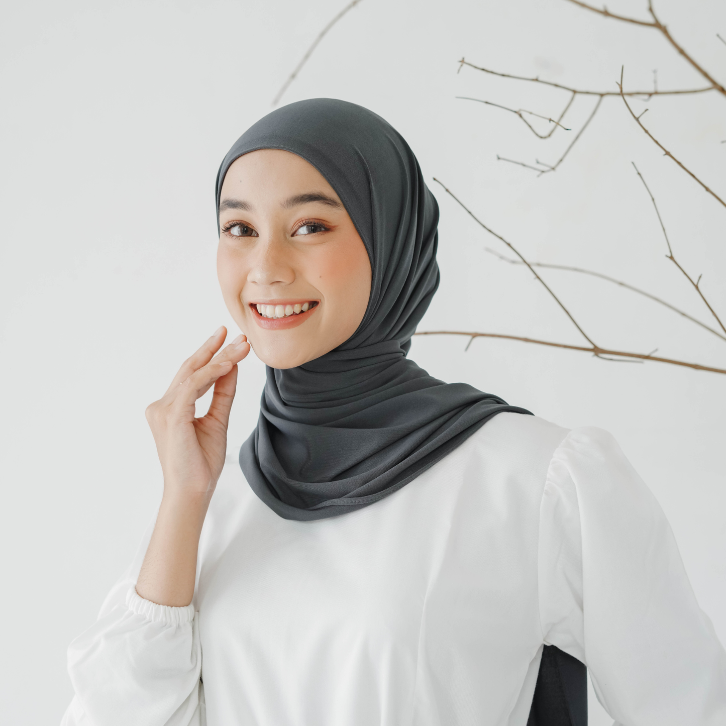 Aleeya Pashmina Instan Jersey Abu