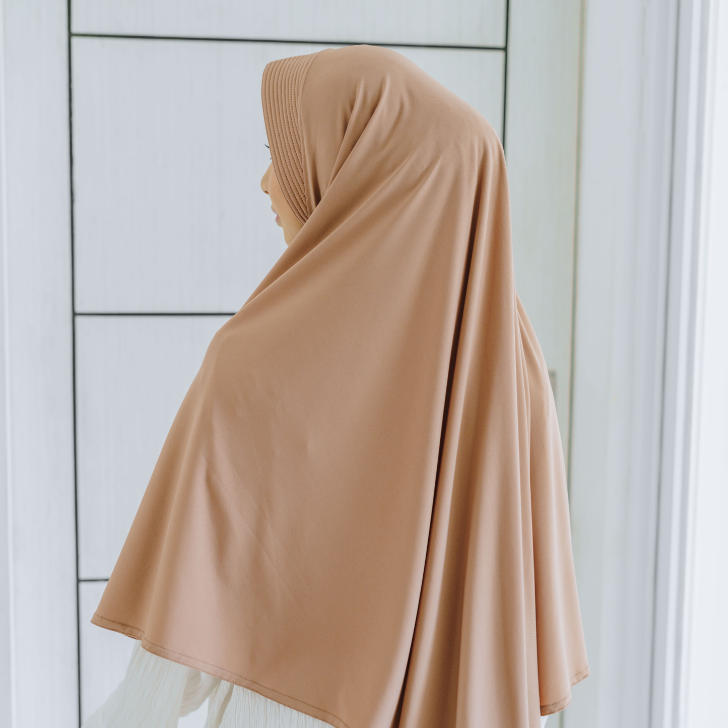 Samaira Hijab Bergo Jumbo Pet Jersey Mocca