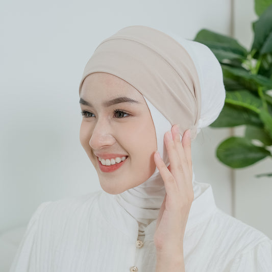 Ciput Bandana Karet Jersey Cream - Demar Hijab