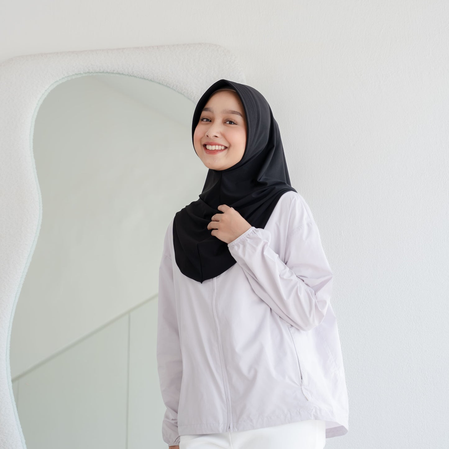 Almas Hijab Pet Instan Jersey Hitam