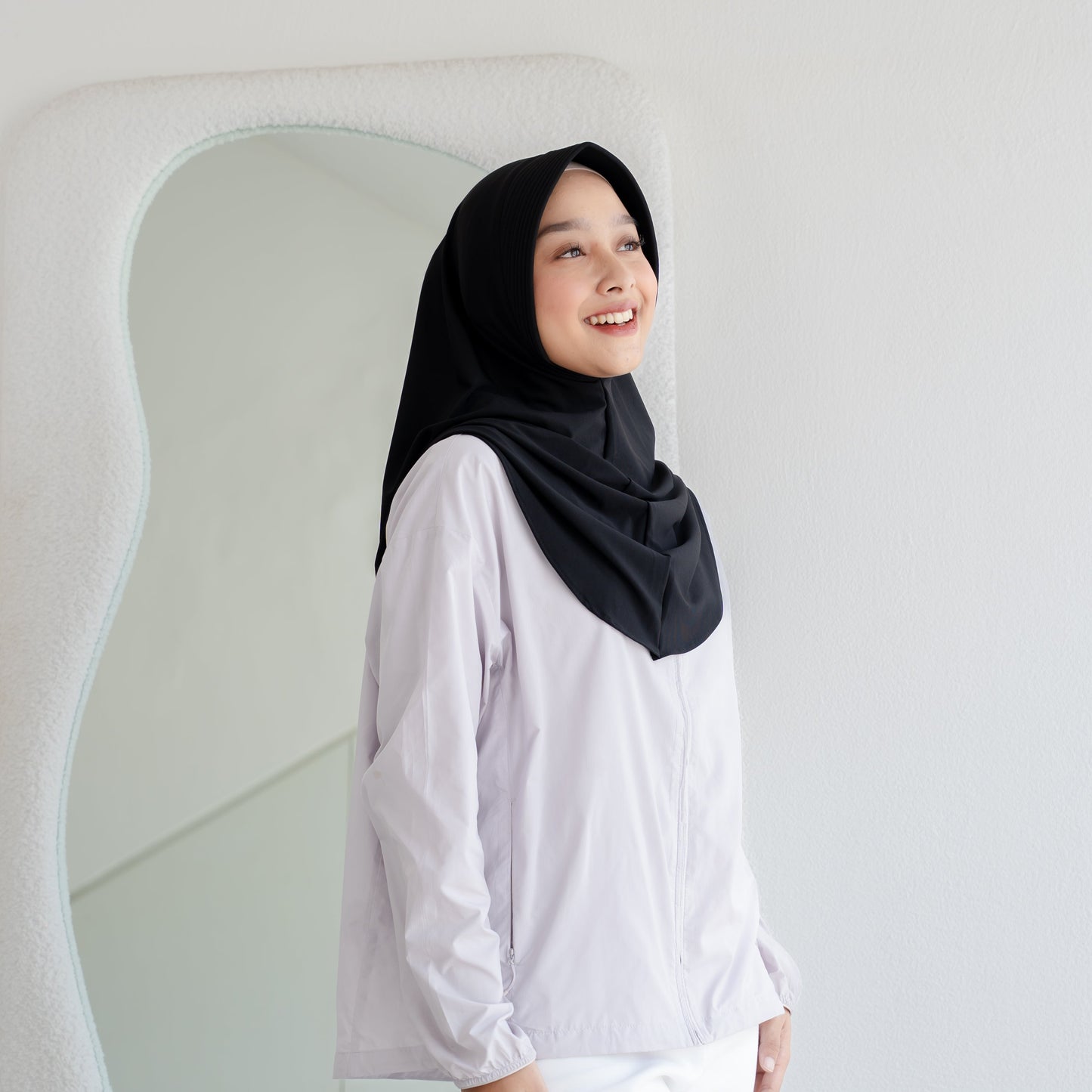 Almas Hijab Pet Instan Jersey Hitam
