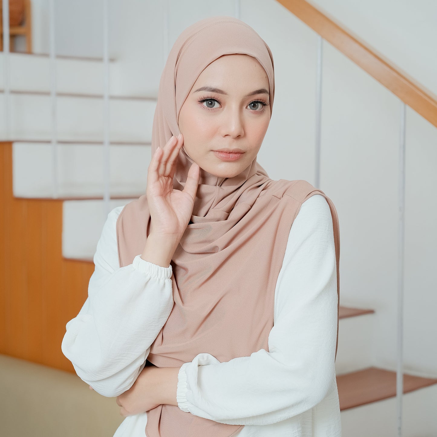 Safa Hijab Instan Oval Non Pet Syari Mocca - Demar Hijab