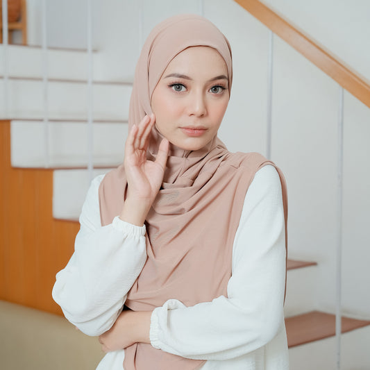 Safa Hijab Instan Oval Non Pet Syari Mocca - Demar Hijab