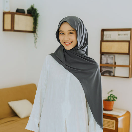 Medina Pashmina Inner Menutup Leher Jersey Abu - Demar Hijab