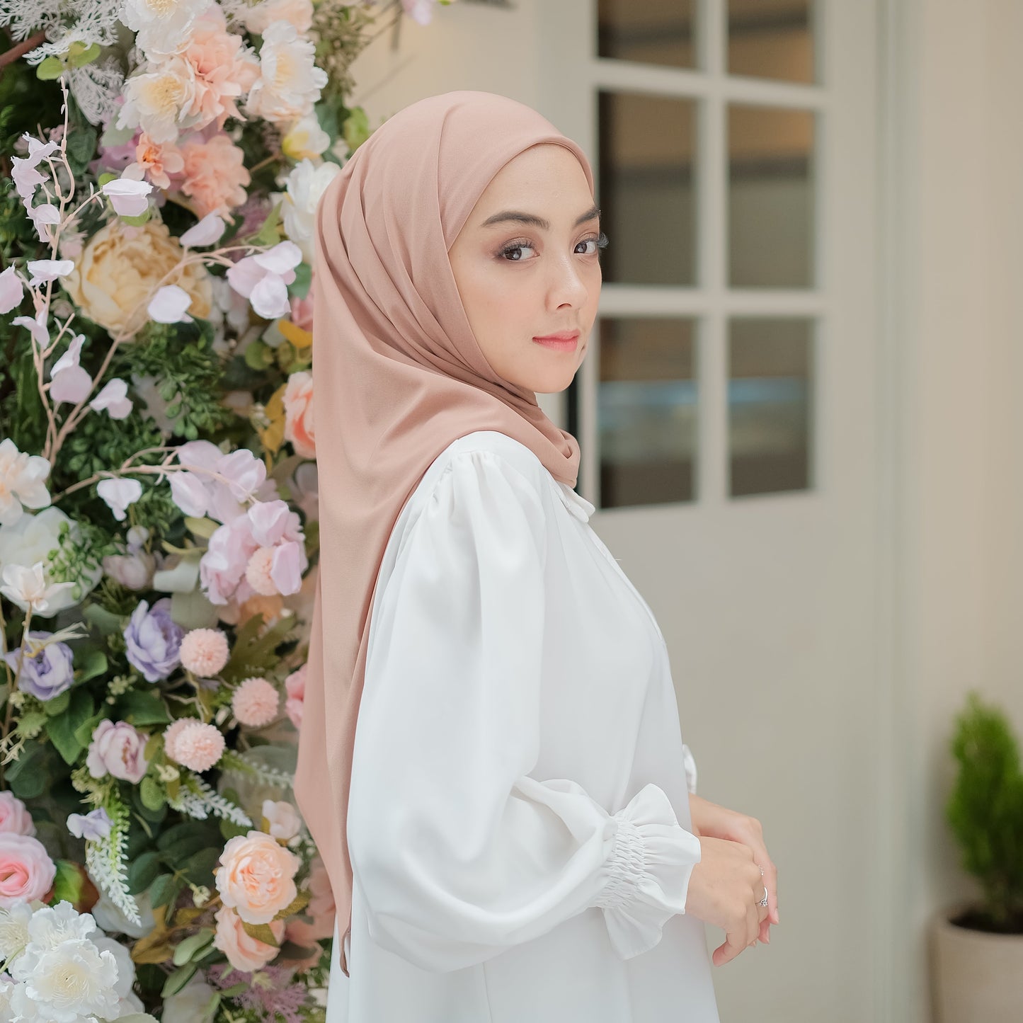 Yasmeen Pashmina Segitiga Inner Jersey Mocca - Demar Hijab