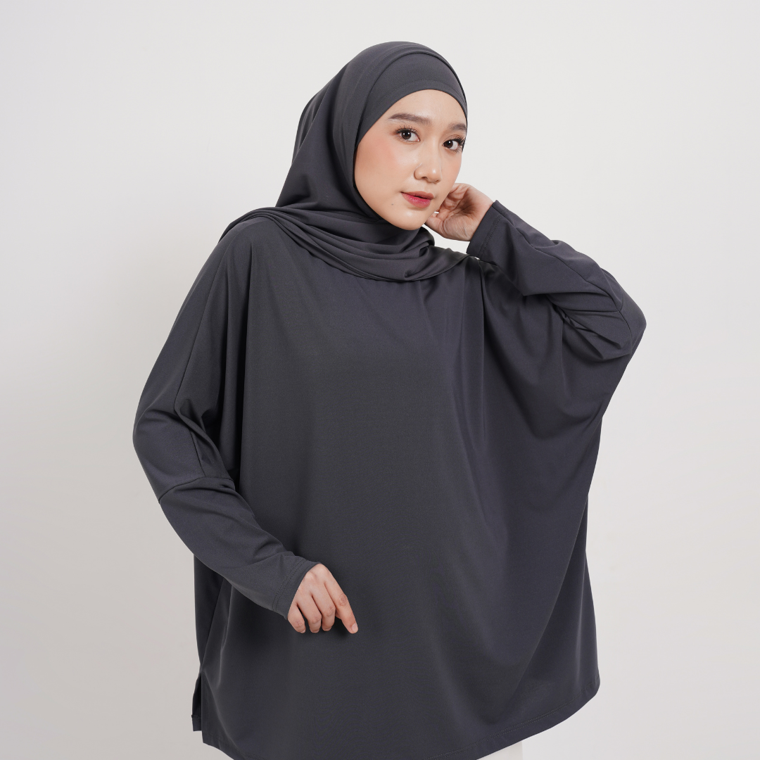 Hanifa Blouse Oversize Batwing Jersey Abu