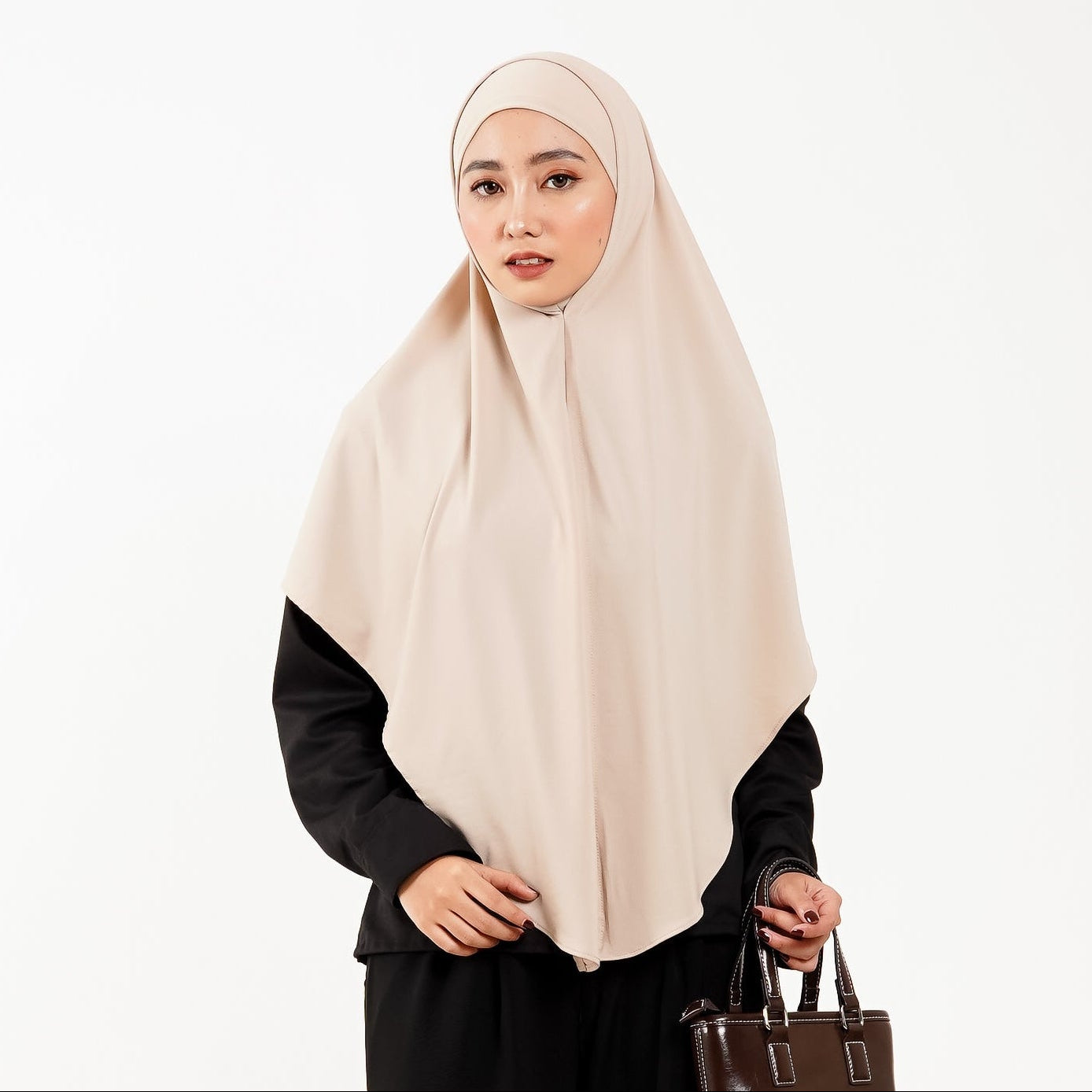 Khaira Pashmina Segitiga Instan Soft Inner Cream