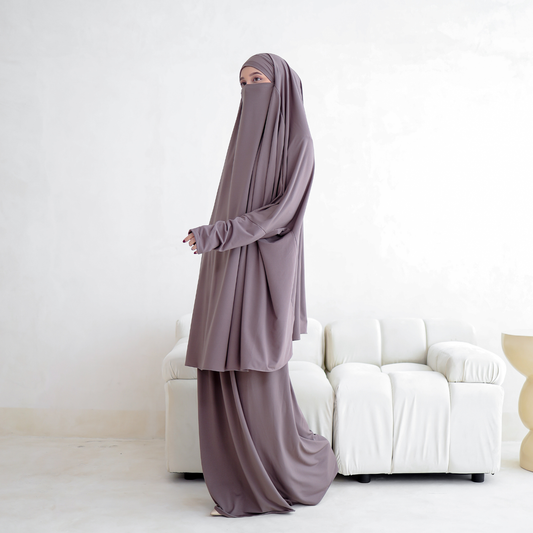 Shafeera Mukena Multifungsi Umroh Haji Jersey Khaki