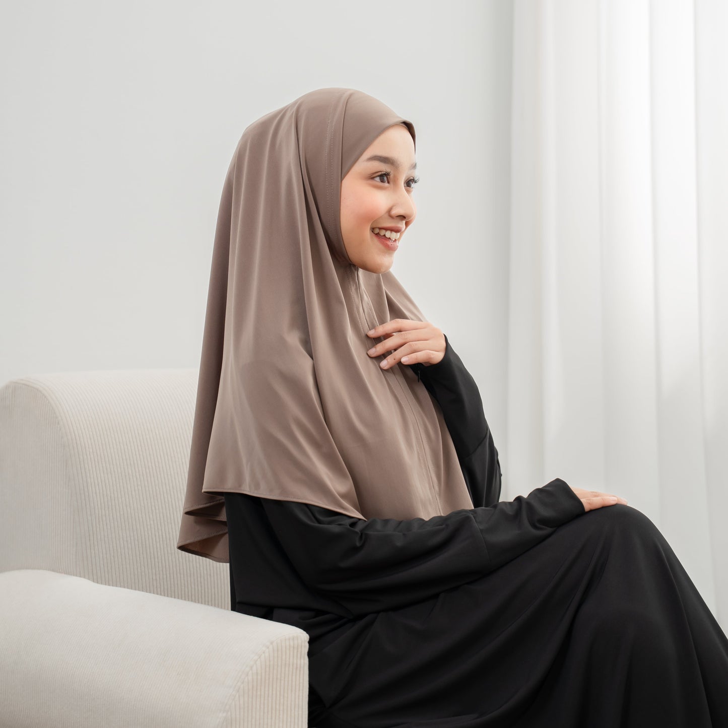 Dariya Hijab Instan Jersey Khaki