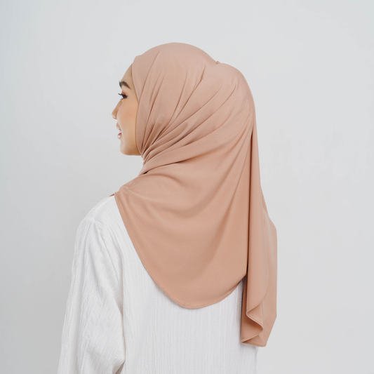 Amina Pashmina Inner Oval Jersey Mocca