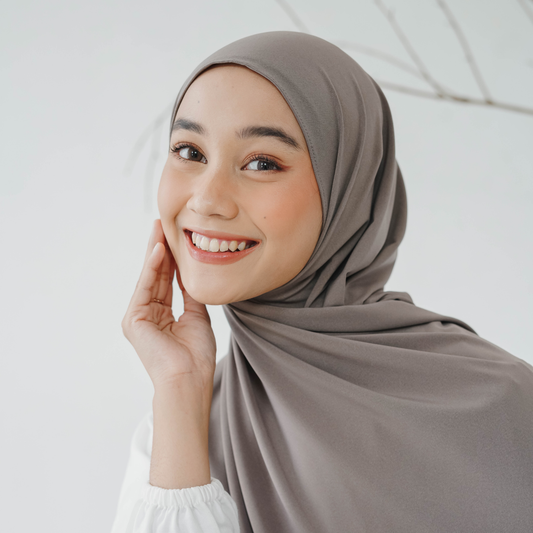 Aleeya Pashmina Instan Jersey Khaki