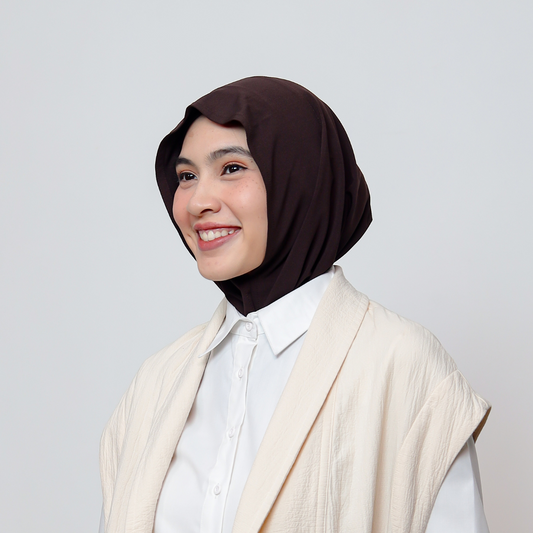Arumi Inner Hijab Instan Crop Mahogany