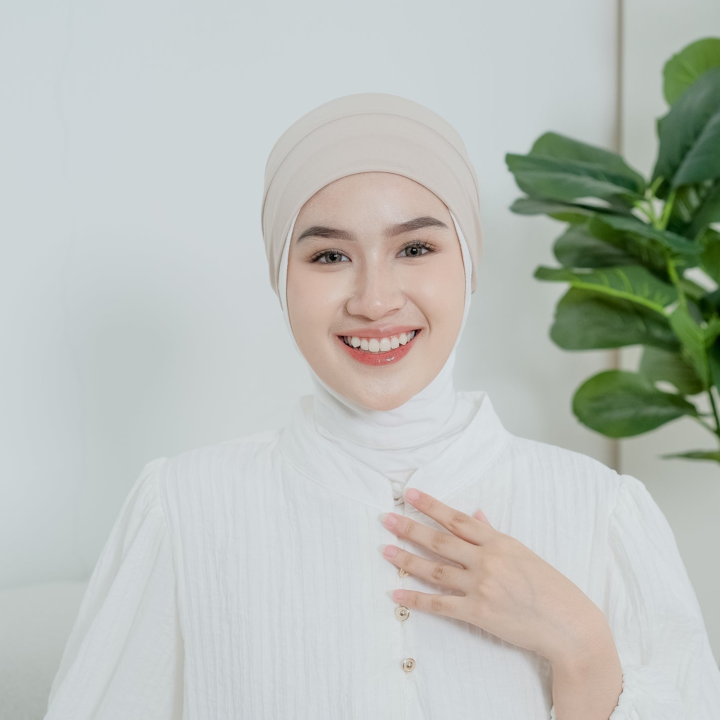 Ciput Bandana Karet Jersey Cream