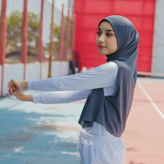 Shanum Hijab Sport Jersey Abu