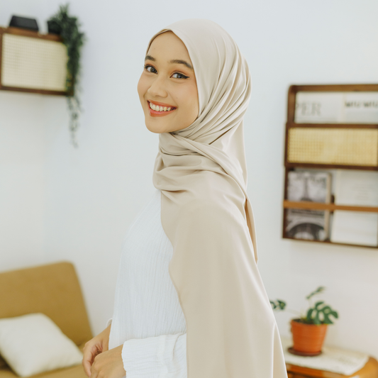 Medina Pashmina Inner Menutup Leher Jersey Cream