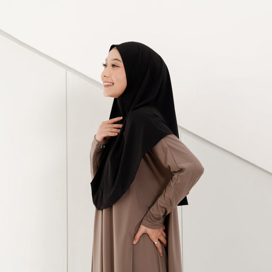 Dariya Hijab Instan Jersey Hitam
