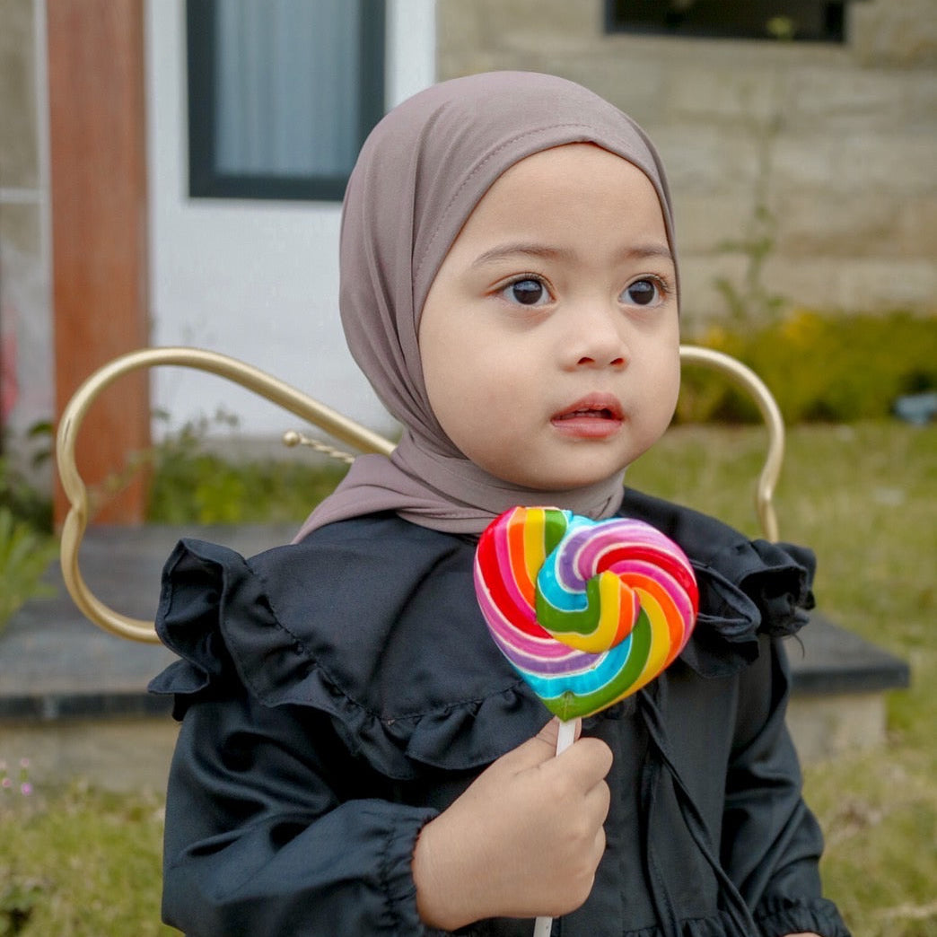 Jenna Pashmina Anak Jersey Khaki