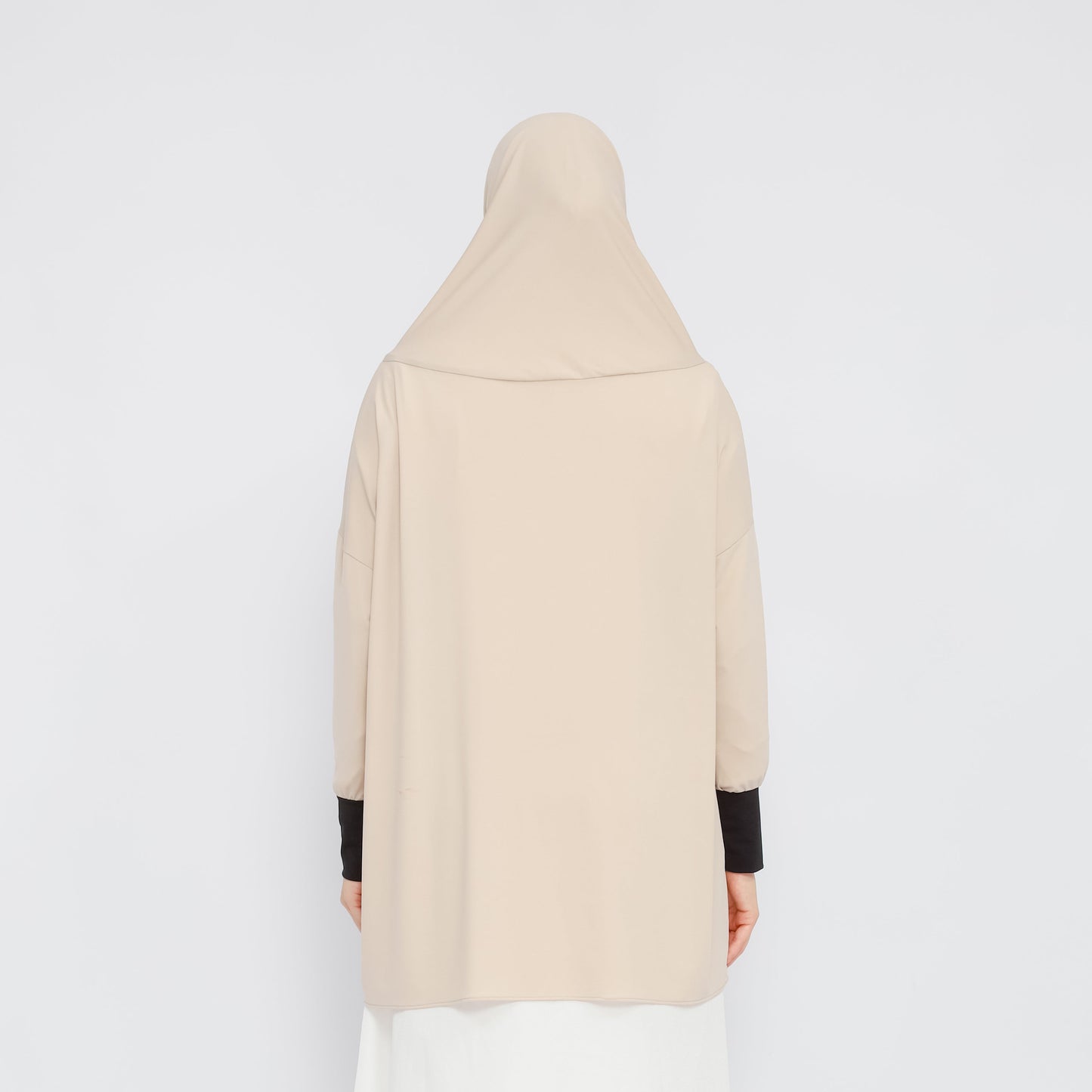 Hadhira Hijab Lengan Instan Jersey Cream
