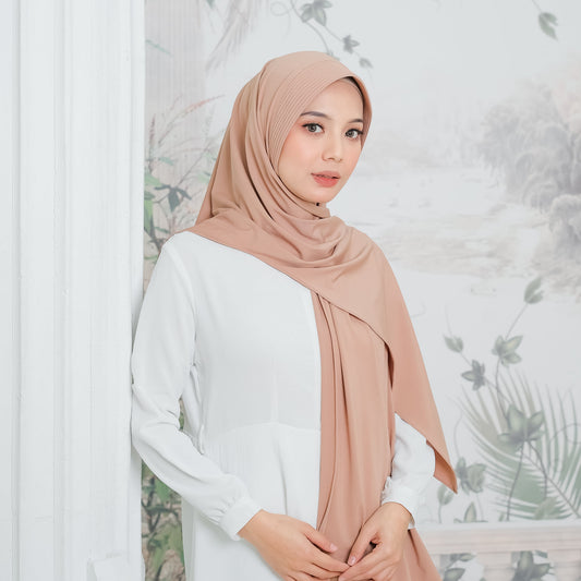Kaleela Pashmina Pet Instan Jersey Mocca