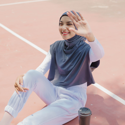 Shanum Hijab Sport Jersey Abu
