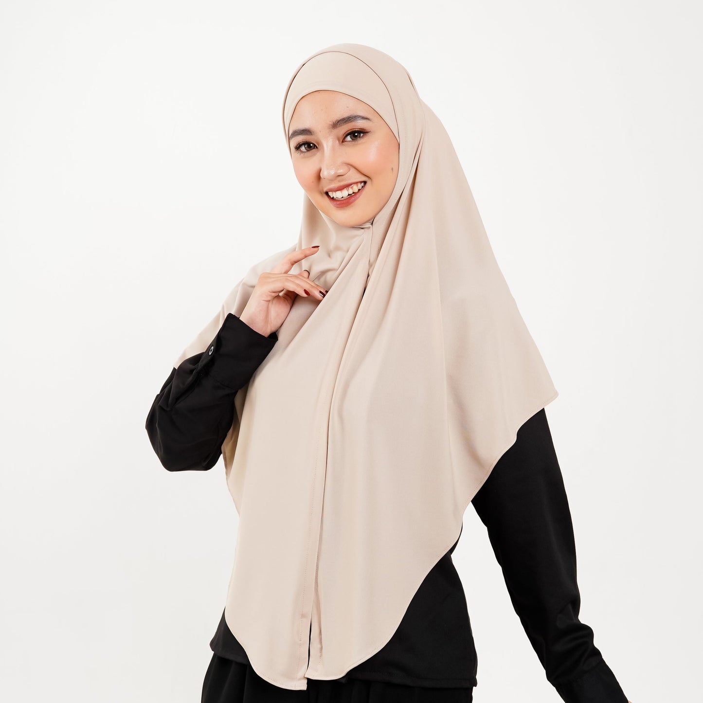 Khaira Pashmina Segitiga Instan Soft Inner Cream