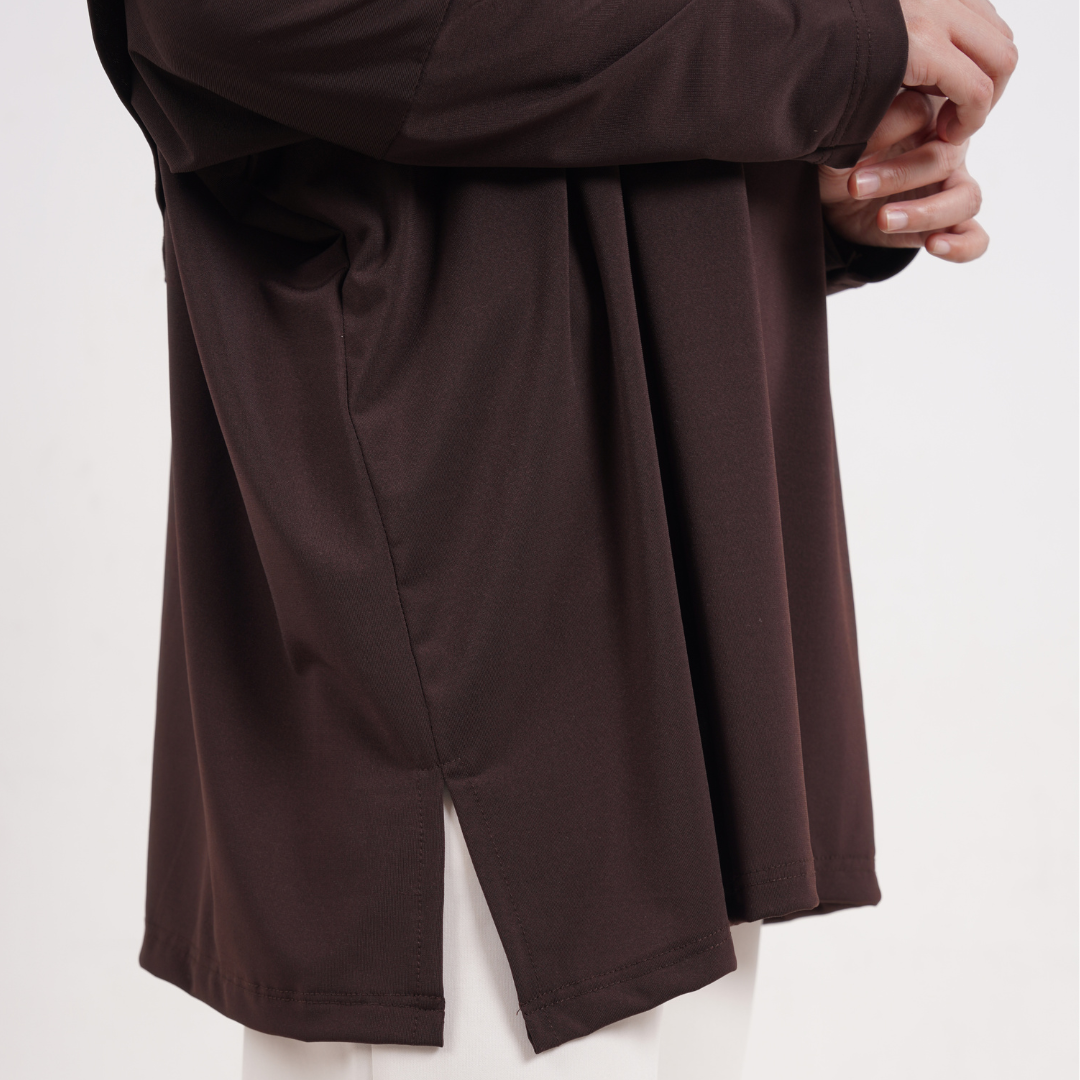 Hanifa Blouse Oversize Batwing Jersey Mahogany