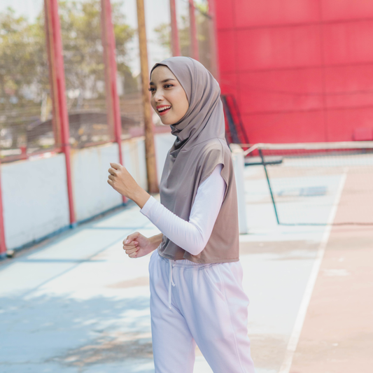 Shanum Hijab Sport Jersey Khaki