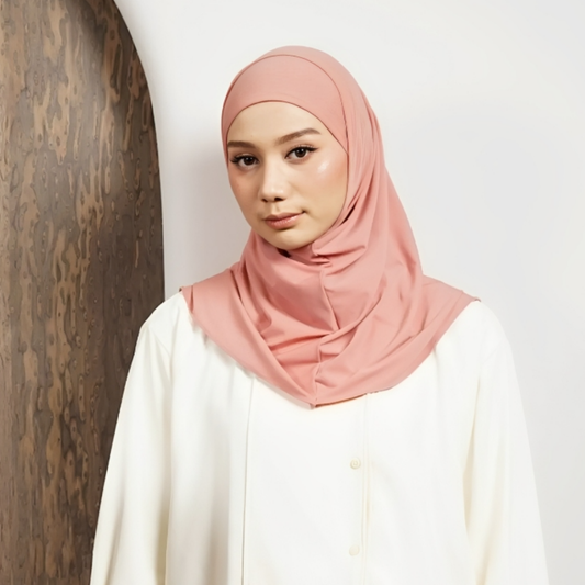 Aira Hijab Sport Bergo Instant Peach