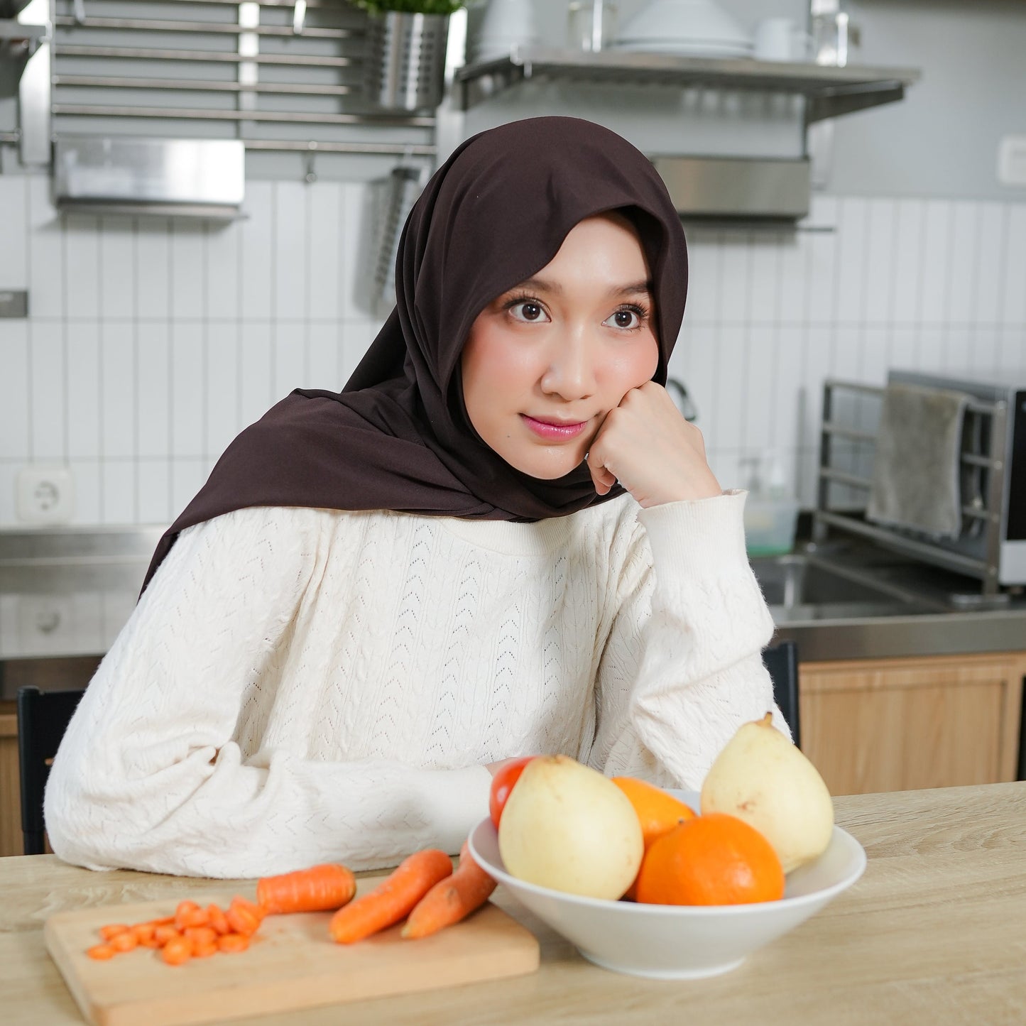 Medina Pashmina Inner Menutup Leher Jersey Mahogany