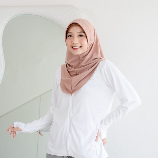Almas Hijab Pet Instan Jersey Mocca