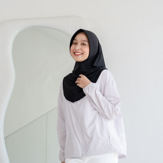 Almas Hijab Pet Instan Jersey Hitam