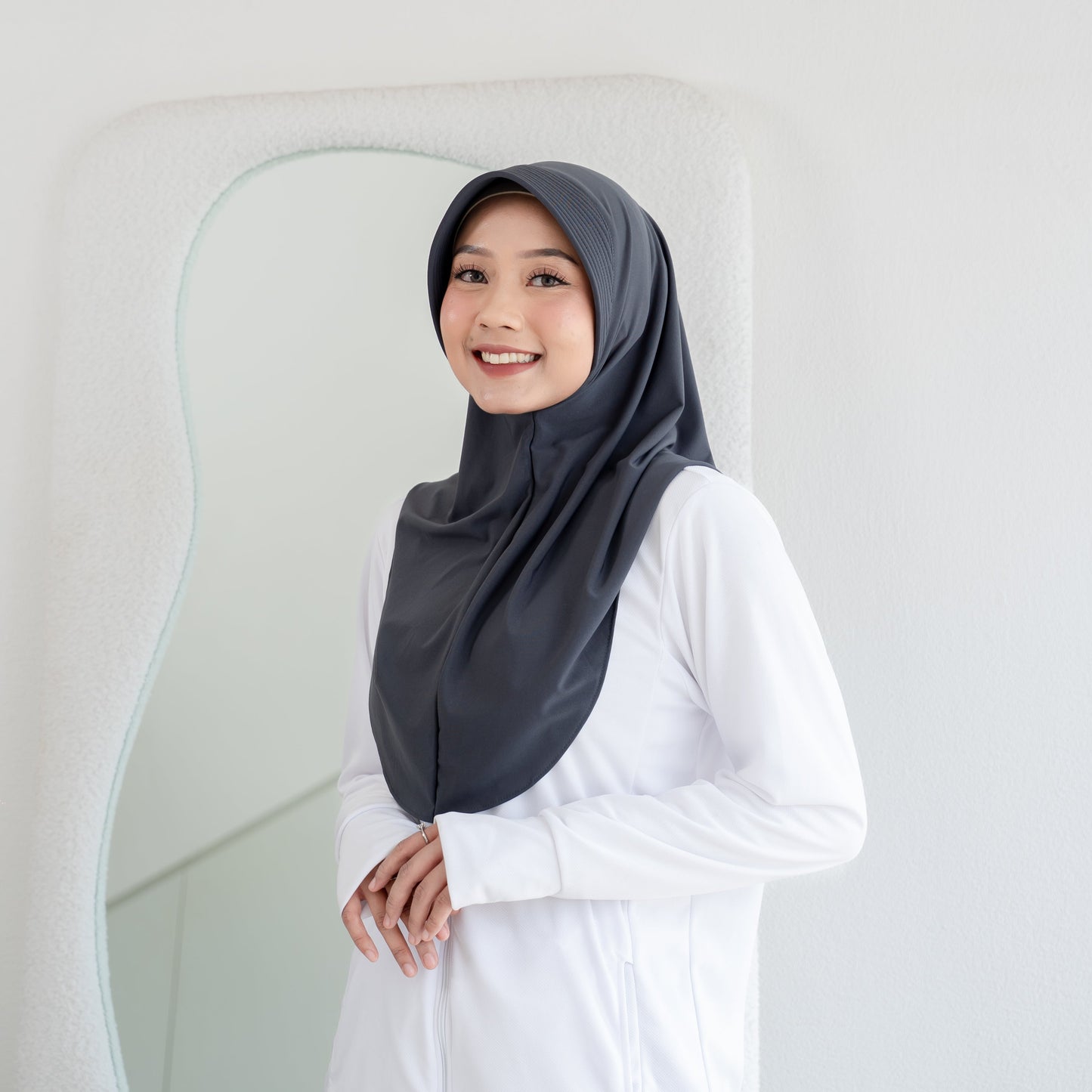 Almas Hijab Pet Instan Jersey Abu