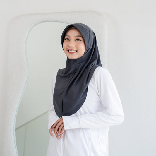 Almas Hijab Pet Instan Jersey Abu