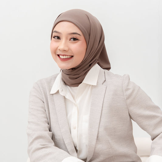 Yasmeen Pashmina Segitiga Inner Jersey Khaki