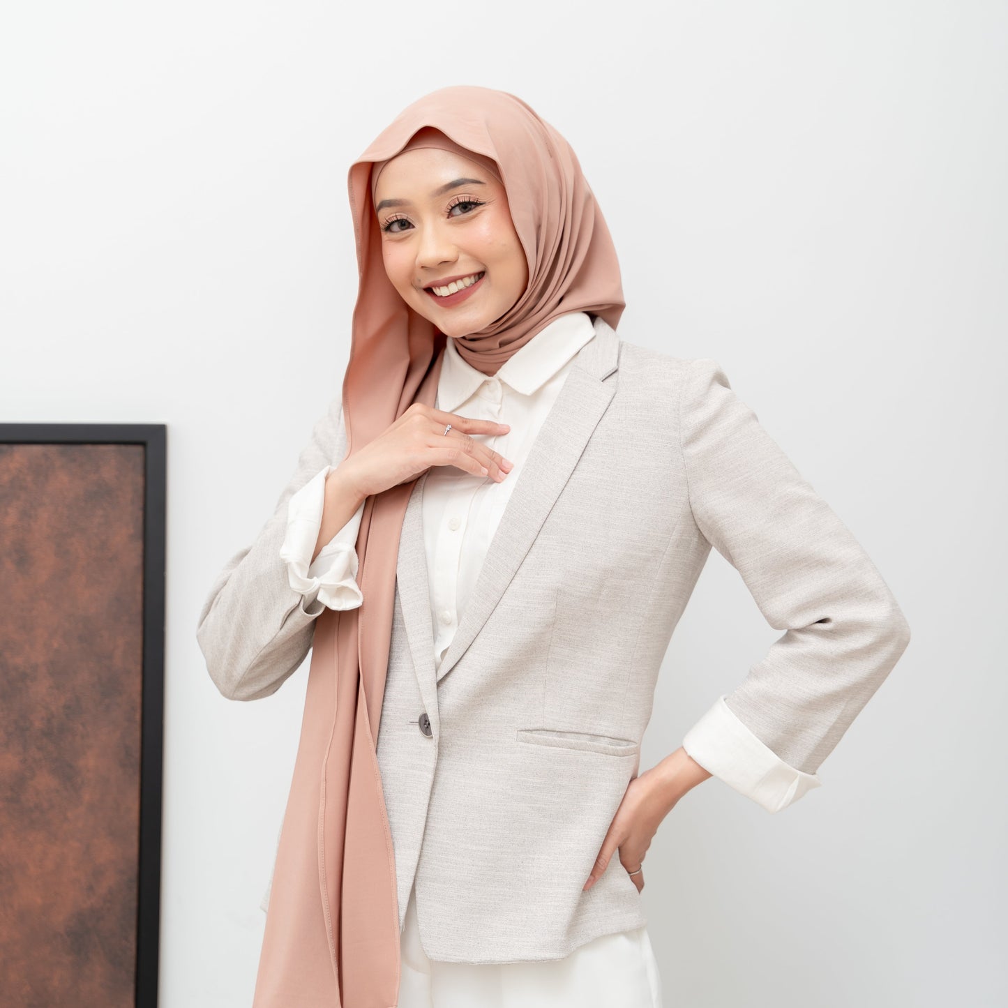 Senna Pashmina Inner 2in1 Jersey Mocca