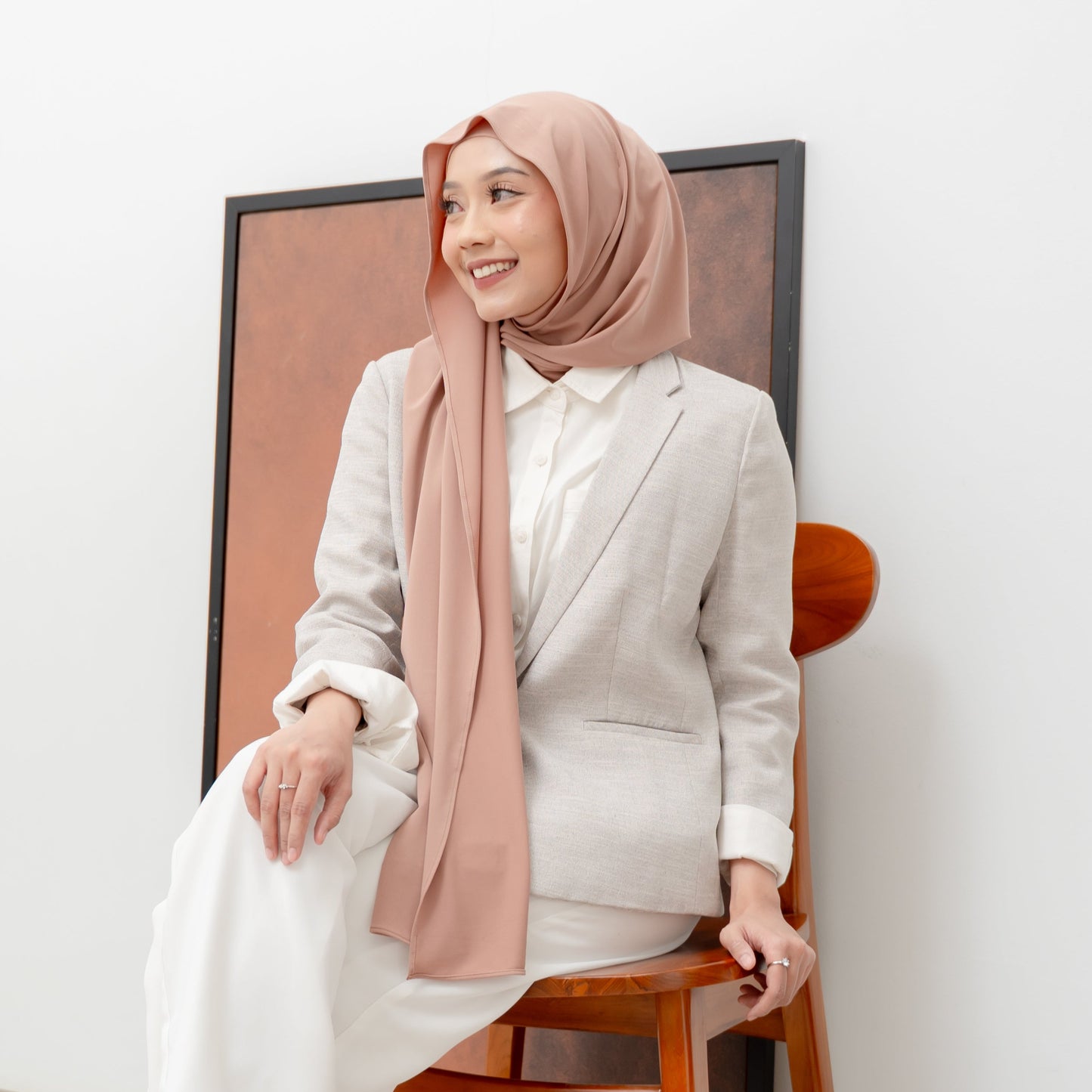 Senna Pashmina Inner 2in1 Jersey Mocca