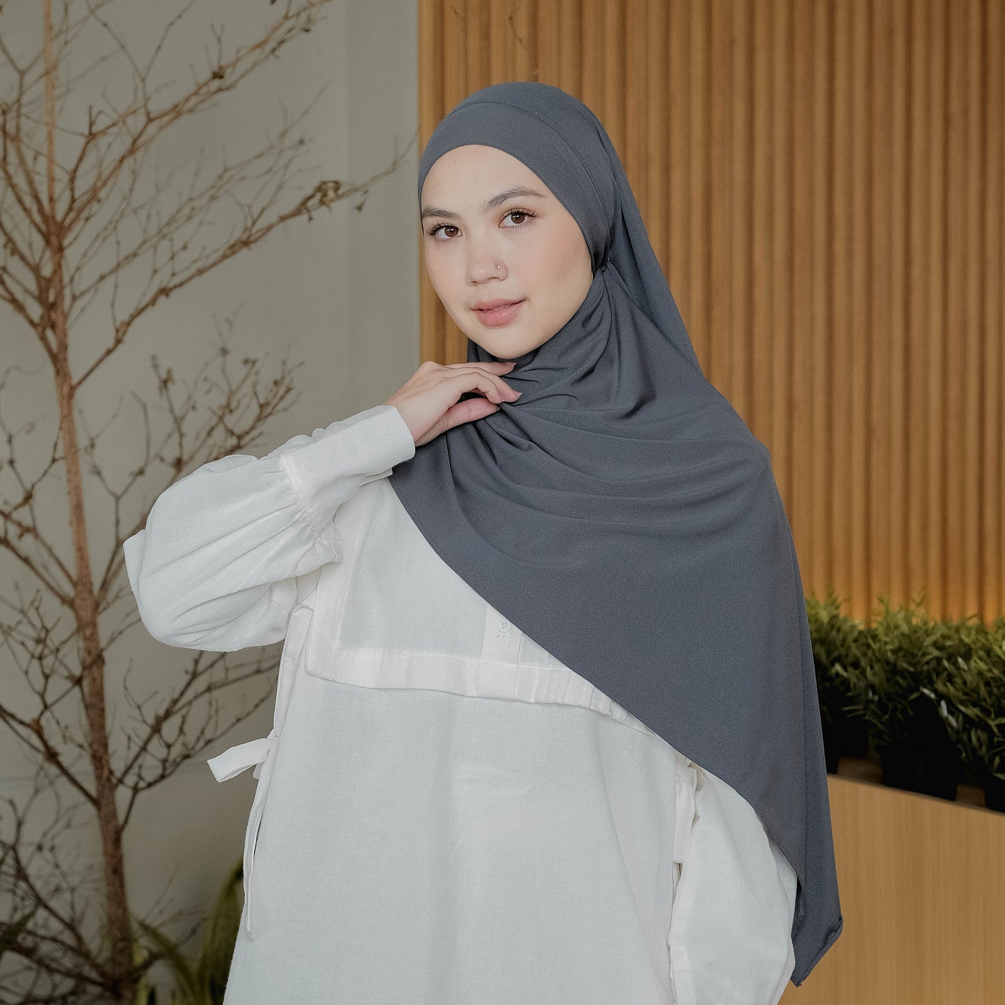 Ameera Pashmina Tali Instan Jersey Abu