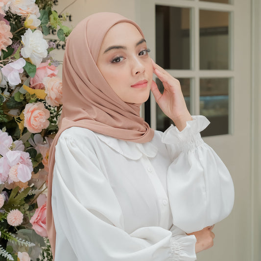 Yasmeen Pashmina Segitiga Inner Jersey Mocca