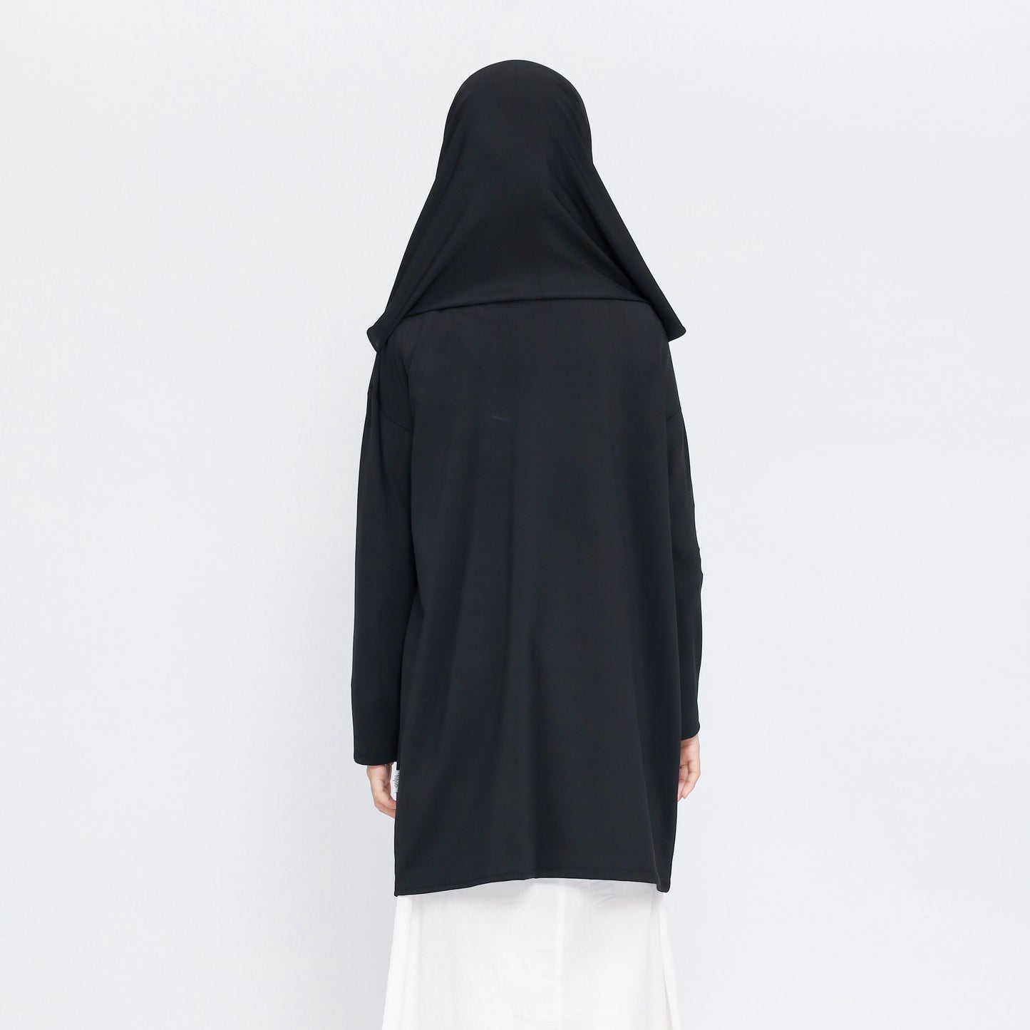 Zanna Hijab Cardigan Anak Jersey Hitam