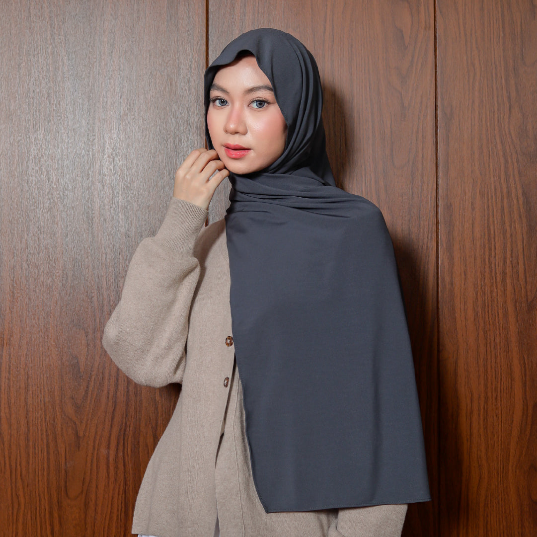 Medina Pashmina Inner Menutup Leher Jersey Abu