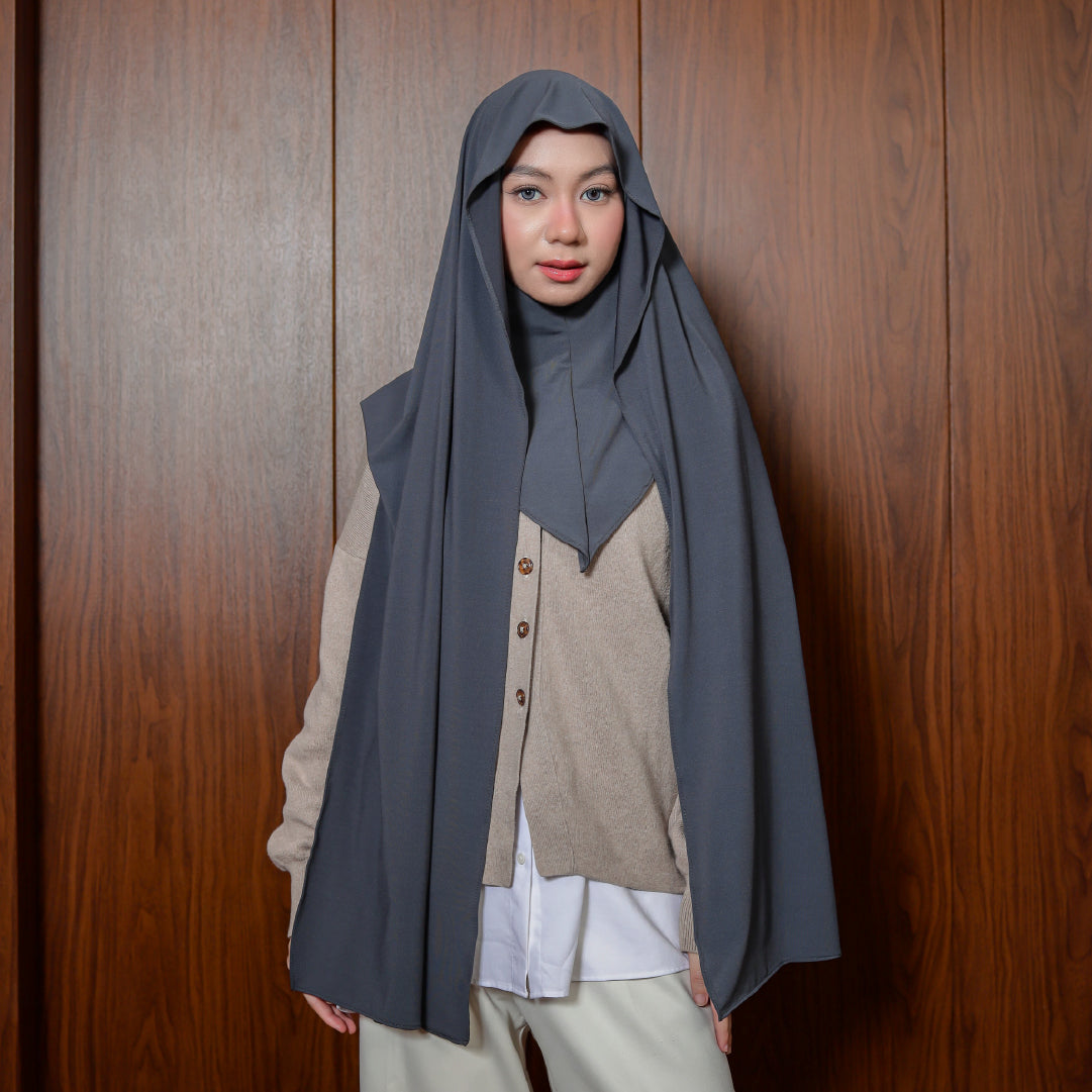 Medina Pashmina Inner Menutup Leher Jersey Abu