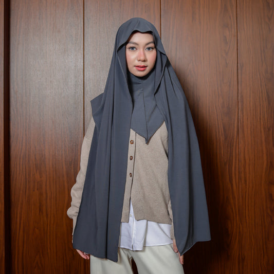 Medina Pashmina Inner Menutup Leher Jersey Abu