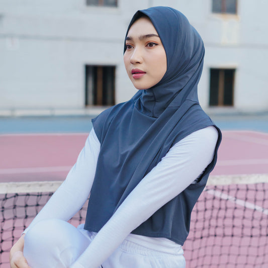 Shanum Hijab Sport Jersey Abu - Demar Hijab