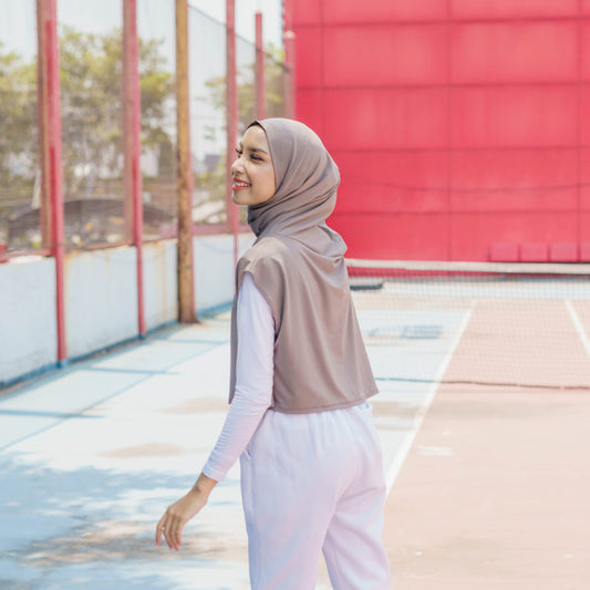 Shanum Hijab Sport Jersey Khaki