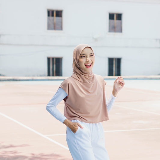 Shanum Hijab Sport Jersey Mocca