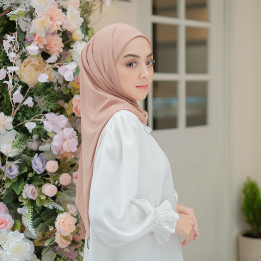 Yasmeen Pashmina Segitiga Inner Jersey Mocca - Demar Hijab