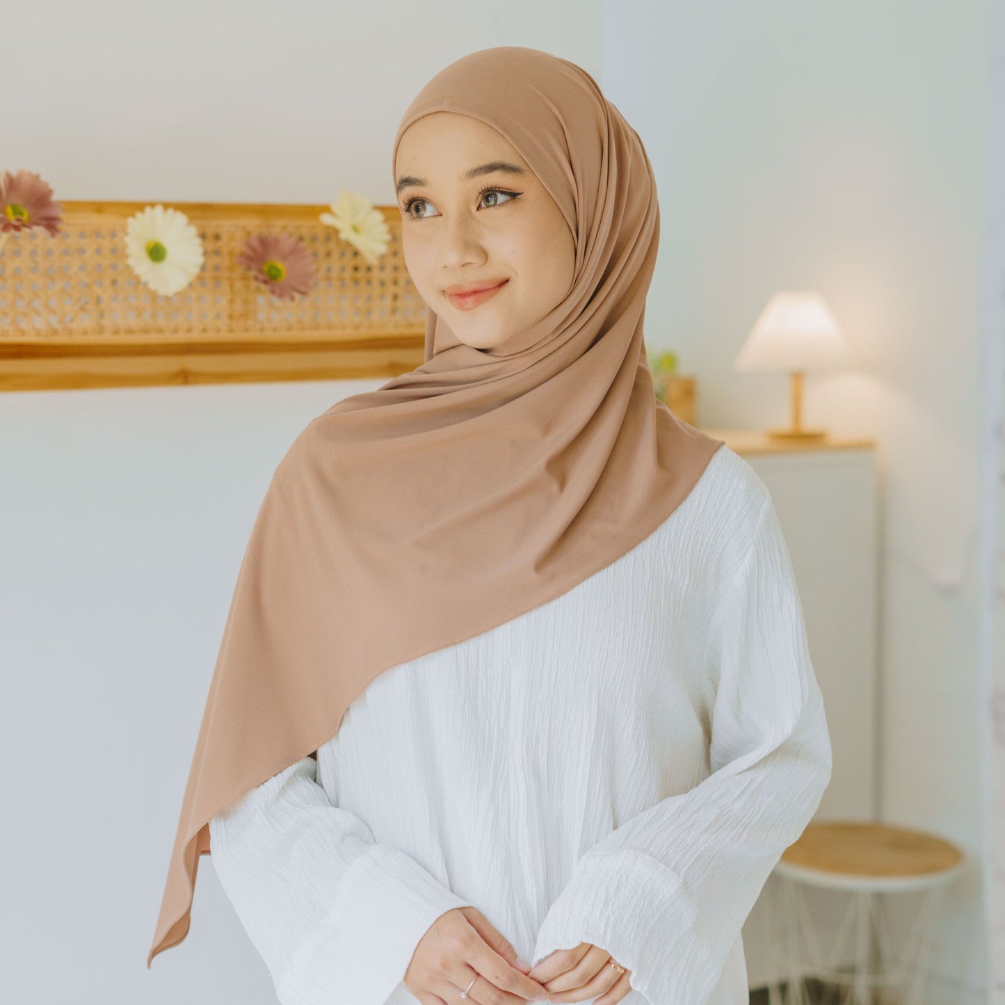 Aleeya Pashmina Instan Jersey Mocca - Demar Hijab