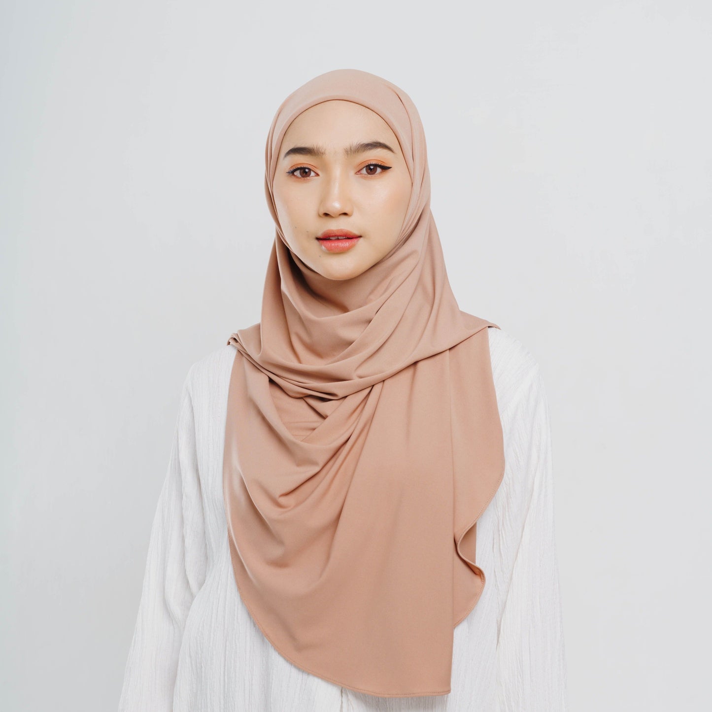 Amina Pashmina Inner Oval Jersey Mocca